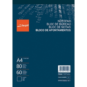 Imagem de BLOCO APONTAMENTOS A4 FEGOL 80FOLHAS LISO