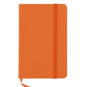 Imagem de BLOCO DE NOTAS CAPA DURA E ELÁSTICO 100FOLHAS 95X145MM LARANJA