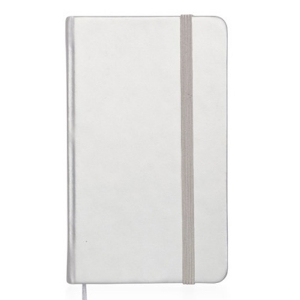 Picture of BLOCO DE NOTAS CAPA DURA E ELÁSTICO 100FOLHAS 95X145MM PRATA