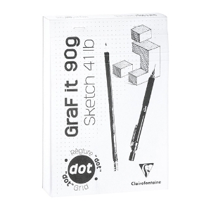 Imagem de BLOCO DE NOTAS CLAIREFONTAINE GRAF´IT A4 80FOLHAS PONTOS (96653)