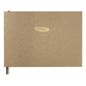 Imagem de LIVRO DE VISITAS PAPETTE BOOX A4 50F COLADO KRAFT PLUMA