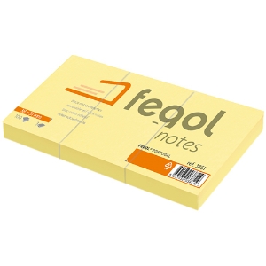 Imagem de BLOCO DE NOTAS ADERENTES FEGOL NOTES 38X51 AMARELO 100FOLHAS