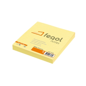 Imagem de BLOCO DE NOTAS ADERENTES FEGOL NOTES 75X75 AMARELO 100FOLHAS