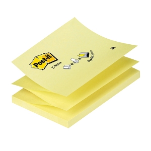 Imagem de BLOCO ADERENTE POST-IT ZIG-ZAG 76X127MM AMARELO 100FOLHAS (R350)