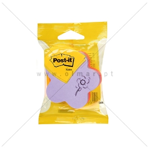 Picture of CUBO BLOCO NOTAS ADERENTES POST-IT 2007F NEON FLOR 225FOLHAS