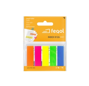 Imagem de INDEX ADERENTE FEGOL 12X42MM NEON REF.8126 (5X20F)