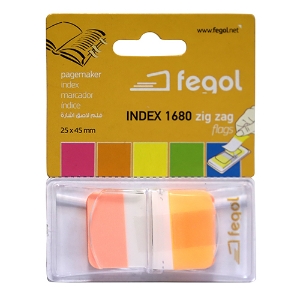 Imagem de INDEX ADERENTE FEGOL 1680-08 1"PLG. (25X43MM) LARANJA