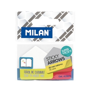 Imagem de INDEX ADERENTE MILAN "SETAS" 8X7,1CM REF.419602 (BLISTER 20UDS)