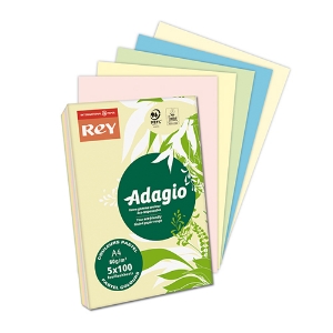 Imagem de RESMA PAPEL COR A4 80GR ADAGIO C/5 CORES PASTEL