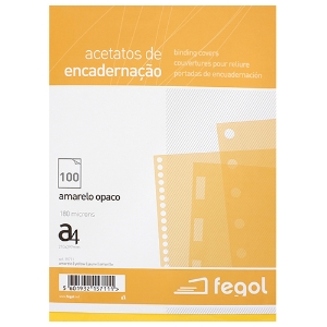 Picture of ACETATO ENCADER. OPACO A4 180MIC FEGOL AMARELO 15711