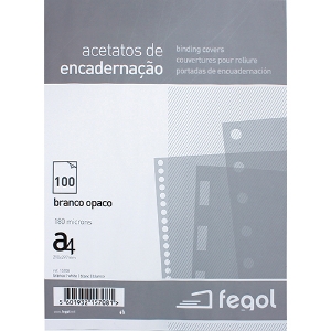 Picture of ACETATO ENCADER. OPACO A4 180MIC FEGOL BRANCO (15708)