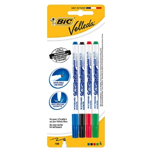 Imagem de BLT.4 MARC. QUADRO BRANCO BIC VELLEDA 1721 SORT. (875711)