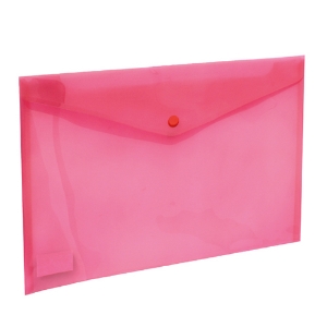 Imagem de BOLSA TIPO ENVELOPE A4 COM MOLA FEGOL E105 VERMELHO TRANSLÚCIDO