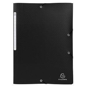 Imagem de CAPA C/ELASTICOS PP A4 EXACOMPTA PRETA (55081E)