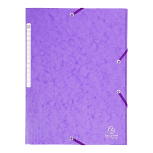Imagem de CAPA COM 3 ABAS E ELÁSTICOS A4 CLA 425GR EXACOMPTA VIOLETA (17115E)