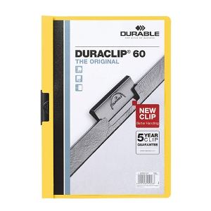 Imagem de CLASSIFICADOR C/CLIP DURABLE 2209 A4 P/60F AMARELO 04