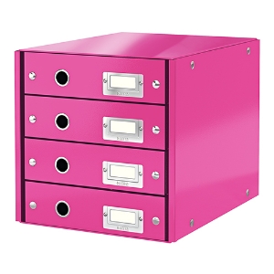 Imagem de DISTRIBUIDOR 4 GAVETAS LEITZ WOW 60490023 ROSA