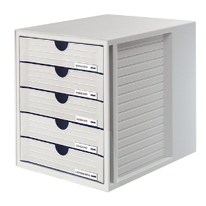 Imagem de DISTRIBUIDOR 5 GAVETAS HAN SYSTEM BOX 1450-11 CINZA FECHADO