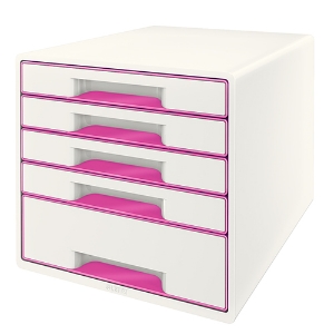 Picture of DISTRIBUIDOR 5 GAVETAS LEITZ WOW 52142023 ROSA