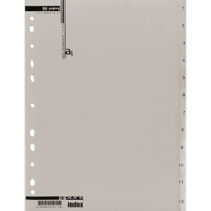 Picture of SEPARADOR PP A4 12 POSIÇOES PAJORY CINZA NUMERADO