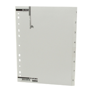 Picture of SEPARADOR PP A4 8 POSIÇOES PAJORY CINZA NUMERADO