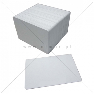 Imagem de PACK 100 CARTÕES PVC BRANCO 0.76MM (SEM TECNOLOGIA)