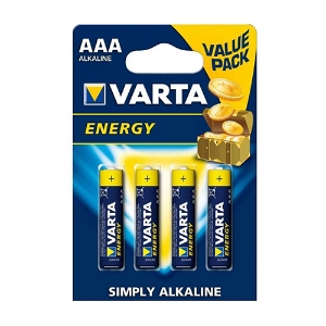 Imagem de BLISTER COM 4 PILHAS ALCALINAS AAA LR03 1.5V VARTA LIFE EXTRA (4103)