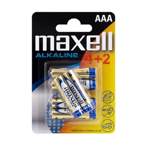 Imagem de BLISTER COM 4+2 PILHAS ALCALINAS AAA LR03 1.5V MAXELL (790240)