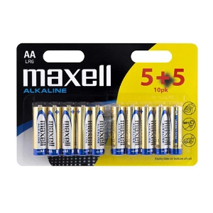 Imagem de BLISTER 5+5 PILHAS ALCALINAS AA LR06 1.5V MAXELL (790253)