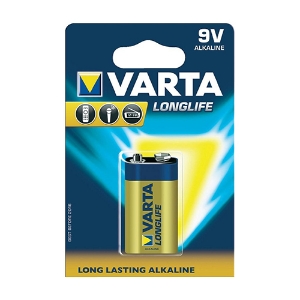 Picture of BLISTER COM 1 PILHA ALCALINA 6LR61 9V VARTA 4122/4922 LONG LIFE EXTRA