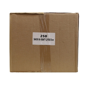 Imagem de SACO B/4 250X353 C/FOLE 50MM KRAFT 110GR ADES.