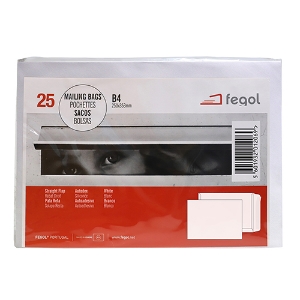 Imagem de EMB.25 SACOS FEGOL B/4 250X353 BRANCO 90G ADES.