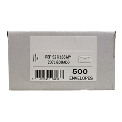 Imagem de ENV. AMERICANO 92X163MM BRANCO P.BICO 31L/207L (CX.500UDS)