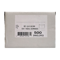Imagem de ENV. C/6 114X162 P.BICO 70G AZUL REF.70 (CX.500UDS)