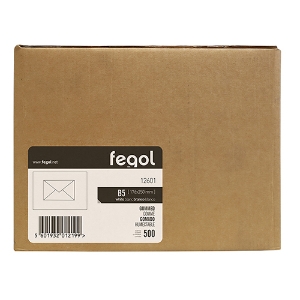 Imagem de ENVELOPES B5 176X250MM BRANCOS 90GR PALA BICO FEGOL 12601 (CAIXA 500)