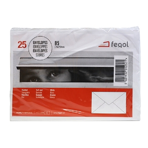 Imagem de PACK 25 ENVELOPES B5 176X250MM BRANCOS 90GR PALA BICO FEGOL
