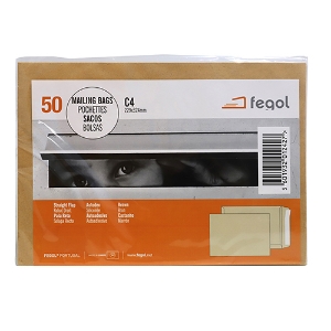 Imagem de PACK 50 SACOS FEGOL C4 229X324MM KRAFT 90GR ADESIVO