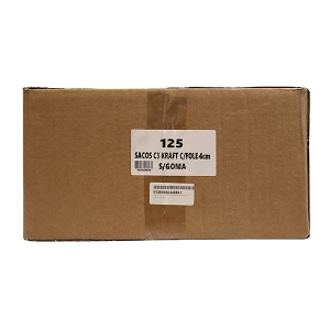 Imagem de SACO C/3 324X458 C/FOLE 40MM KRAFT 100GR S/GOMA