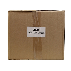 Imagem de SACO C/4 229X324 C/FOLE 50MM KRAFT 90GR S/GOMA