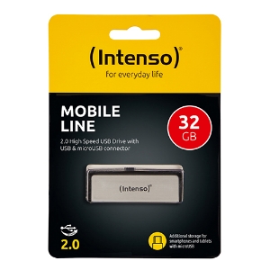 Picture of DISK-PEN 32GB USB 2.0/MICRO USB INTENSO MOBILE LINE 3523480