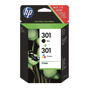Imagem de TINTEIRO ORIGINAL HP 301+301 CR340EE (PACK 1 PRETO + 1 CORES)