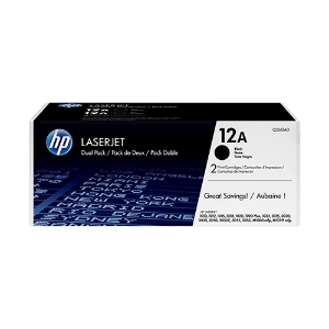 Imagem de PACK DUPLO TONER ORIGINAL HP 12A Q2612AD PRETO 2 X 2000PAG.