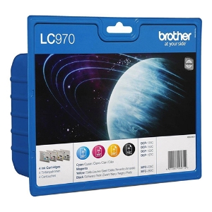 Imagem de PACK TINTEIRO ORIGINAL BROTHER LC-970VALBP PRETO+3CORES