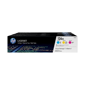 Picture of PACK TRIPLO TONER ORIGINAL HP 126A CF341A 3 CORES CYM
