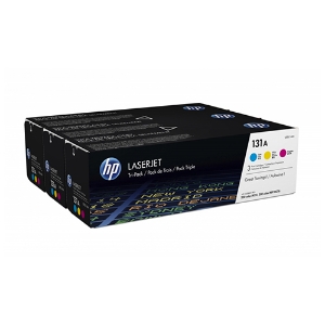 Imagem de PACK TRIPLO TONER ORIGINAL HP 131A U0SL1AM 3 CORES C/Y/M
