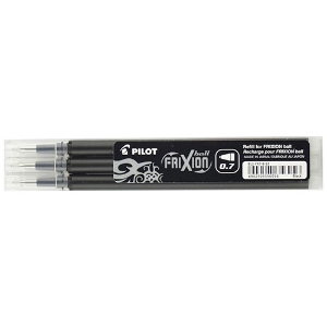 Imagem de BLT.3 RECARGAS PILOT FRIXION BALL 0.7 PRETO BLS-FR7-B-53