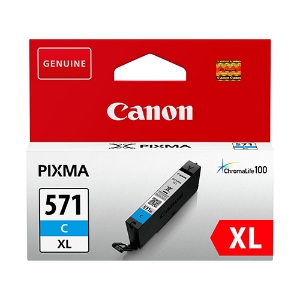 Imagem de TINTEIRO ORIGINAL CANON CLI-571CXL CYAN ALTA CAPAC.