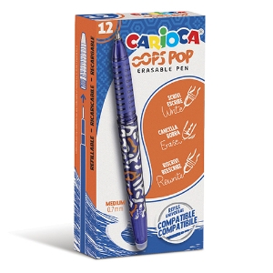 Imagem de ESFEROGRÁFICA APAGÁVEL CARIOCA OOPS POP 0.7 AZUL (42044/02)