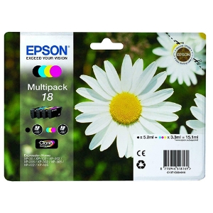 Picture of TINTEIRO ORIGINAL EPSON 18 MARGARIDA (T1806) PACK C/4 CORES