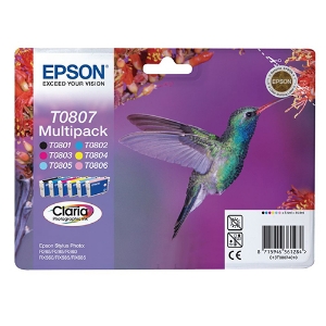 Picture of TINTEIRO ORIGINAL EPSON T0807 PACK C/6 CORES